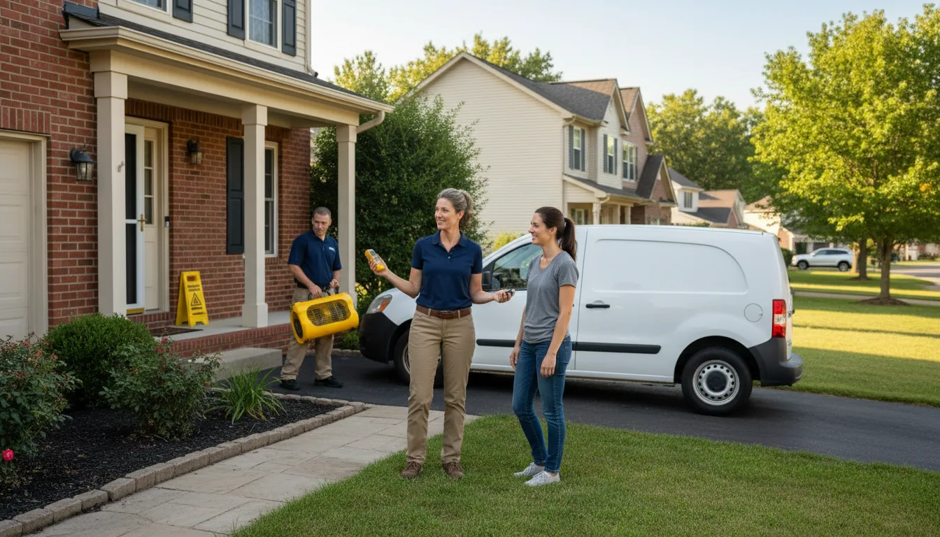 Residential water damage restoration in Fillmore, IL